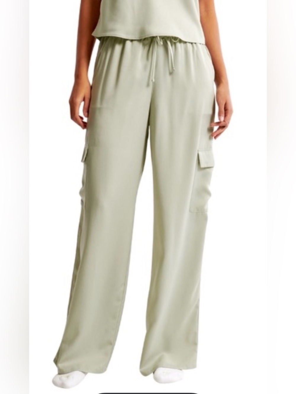 Abercrombie & Fitch Lounge Satin Wide Leg
Pant sz S new